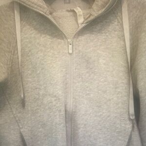 Lululemom Light Gray Zip-Up Hoodie